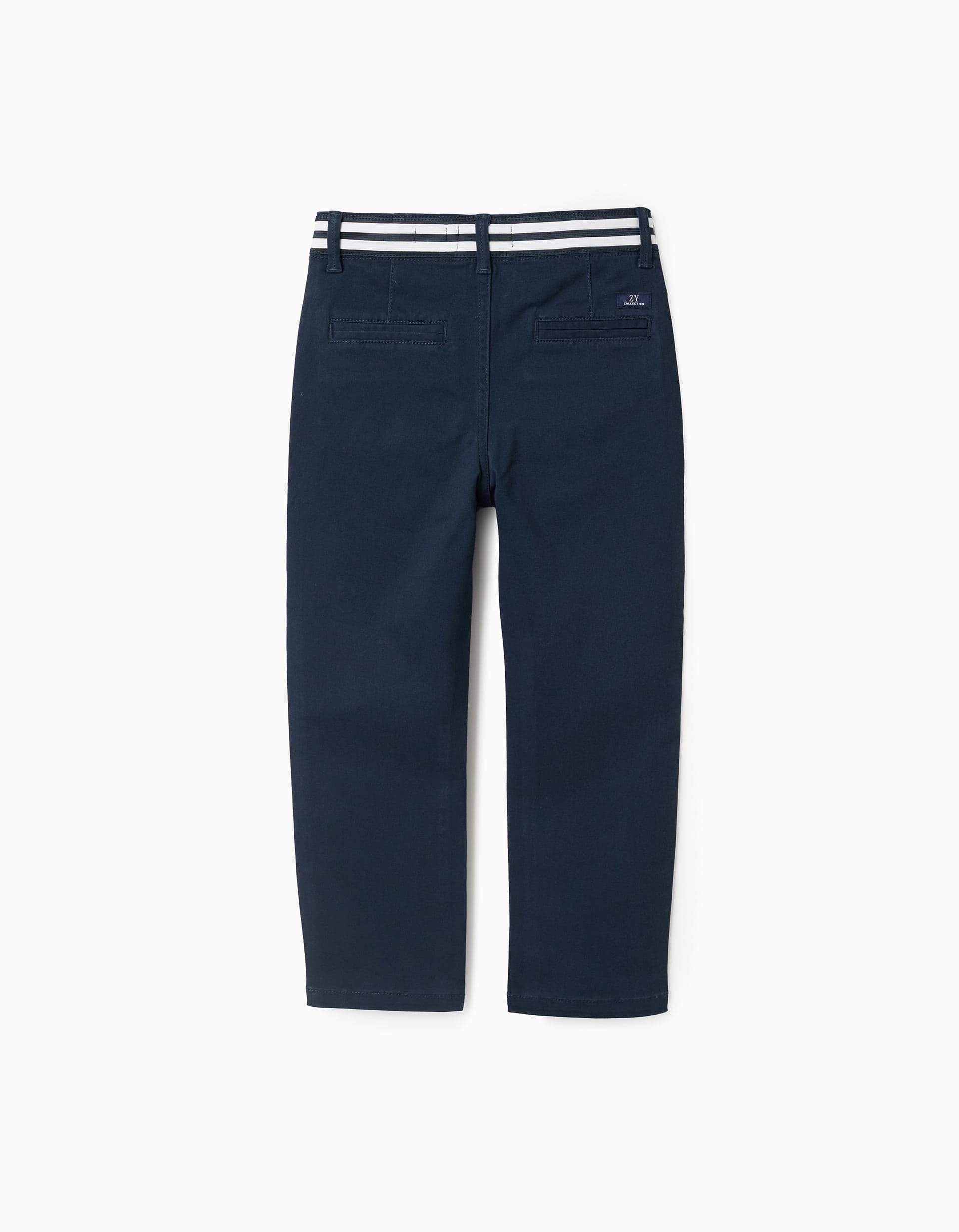 - PANTS CHINO TWILL, DARK BLUE, 4/5 4